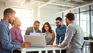 Agentur suchmaschinenoptimierung im kreativen Teammeeting zur Steigerung der Sichtbarkeit.