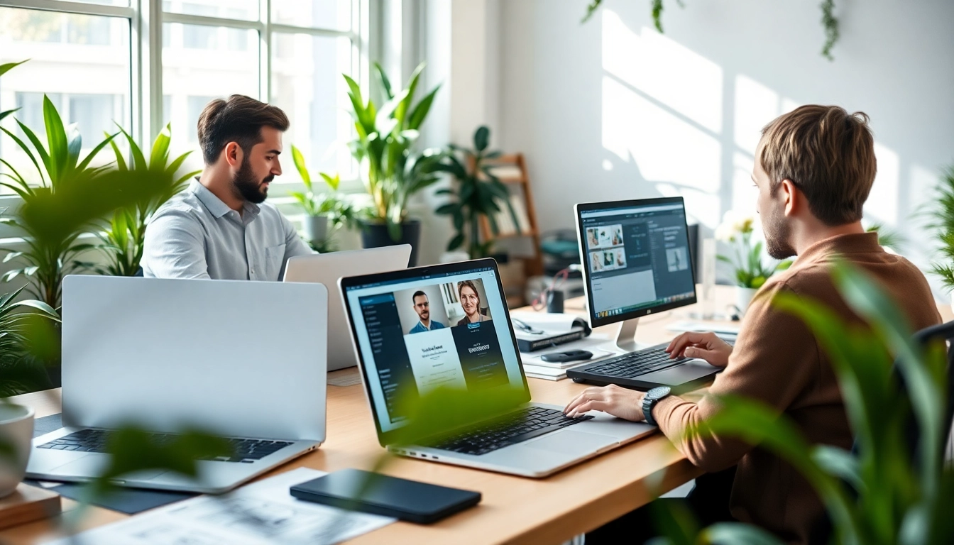 Creating engaging Website design Hereford in a collaborative workspace with designers.