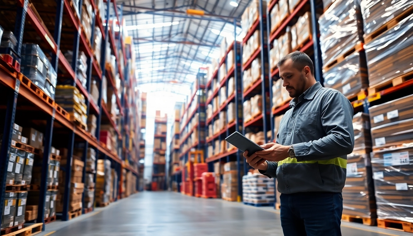 Efficient warehousing environment showcasing organized storage and inventory management.
