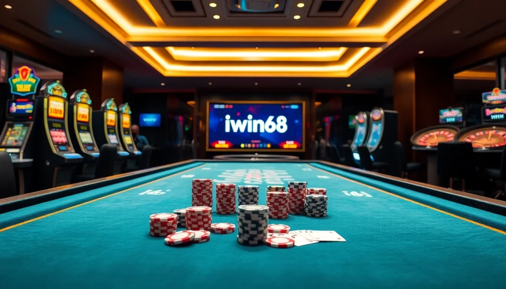 Experience the luxury of Iwin68 at high-stakes poker tables with vibrant games and sophisticated design.