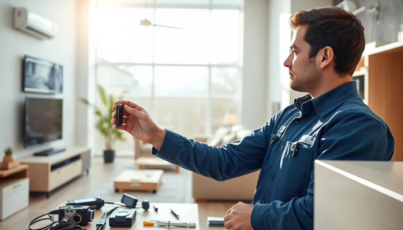 Expert HVAC technician servicing equipment in a modern home by HVAC company canada.