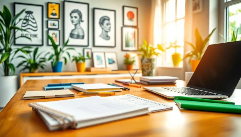 Brightet workspace with vibrant design elements promoting creativity and innovation.