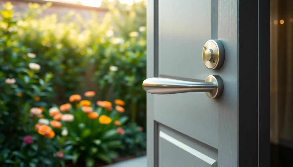 Elegant door handle showcased, representing the quality of Door Handle Company in a modern entrance.