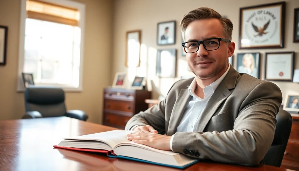 Grand Junction Personal Injury Lawyer confidently consulting with a client in a professional office setting