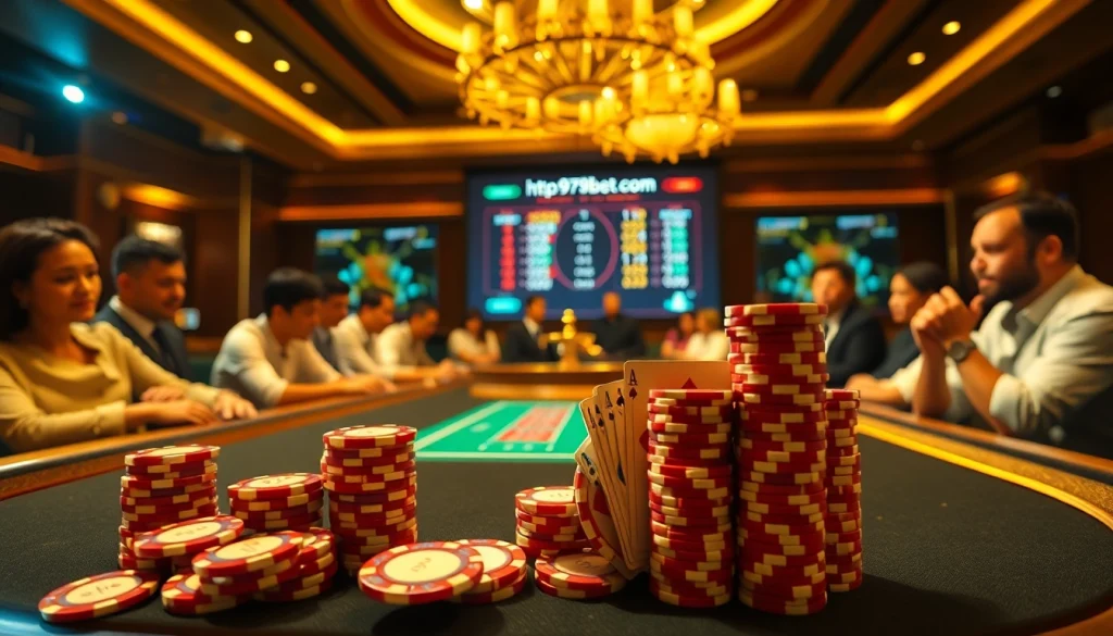 Players enjoying a game at the poker table while engaging with https://9789bet.com/ for an enhanced gaming experience.