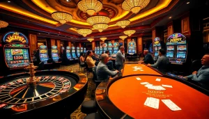 Atmosfer kasino yang penuh semangat menampilkan momen kemenangan di jmacdonaldphoto.com