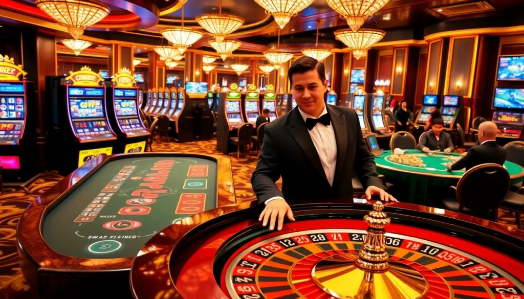 Experience the excitement of CM88 at a luxurious casino table with vibrant betting activity.