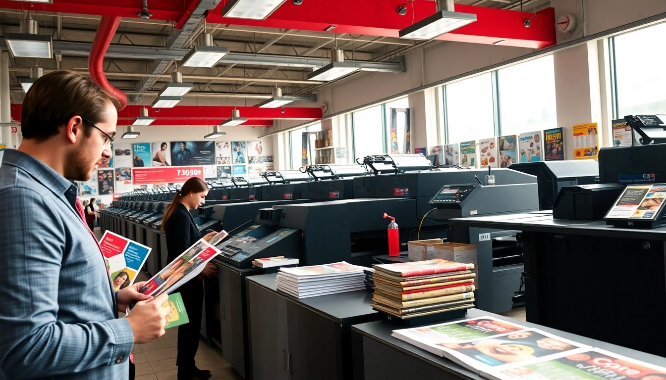 Enhance your business with budget printing edmonton ab solutions showcased in a vibrant printing service environment.
