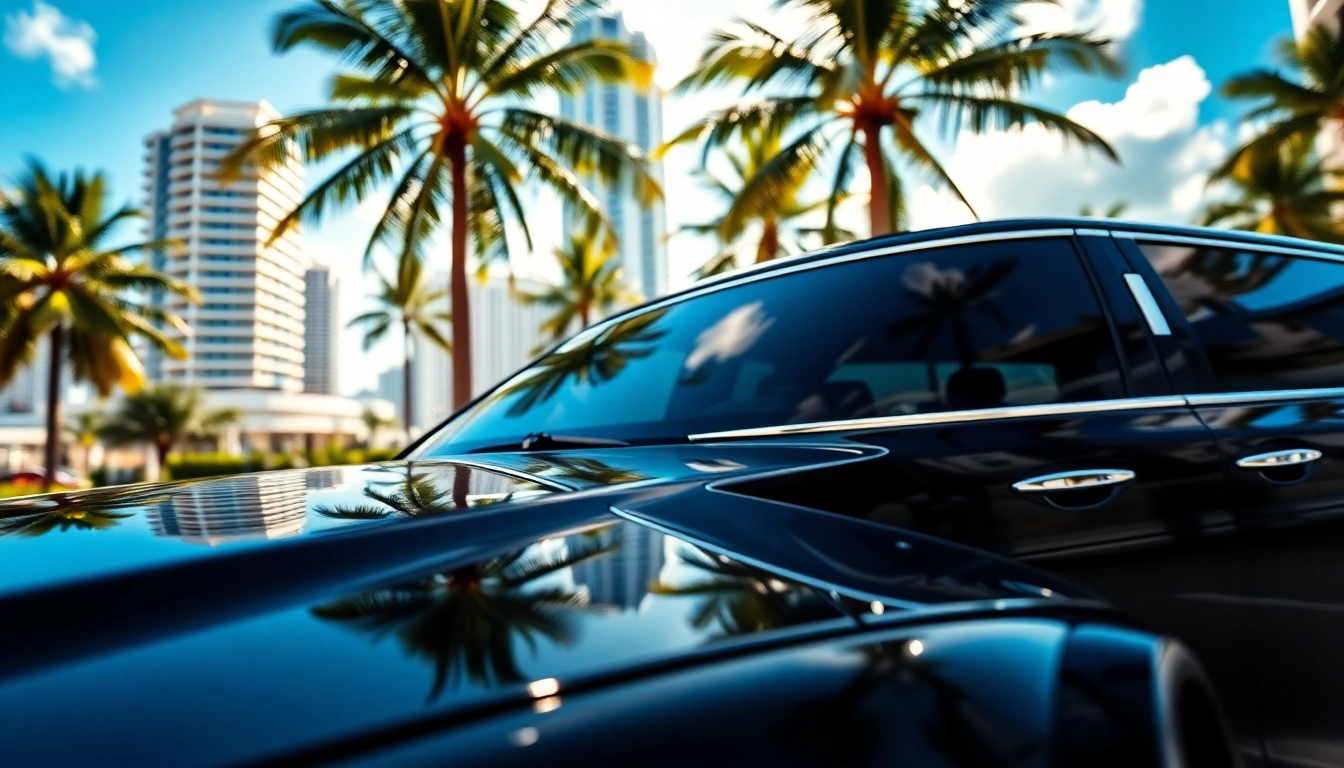 Experience premium Miami limo service showcasing luxury and style in a vibrant city setting.
