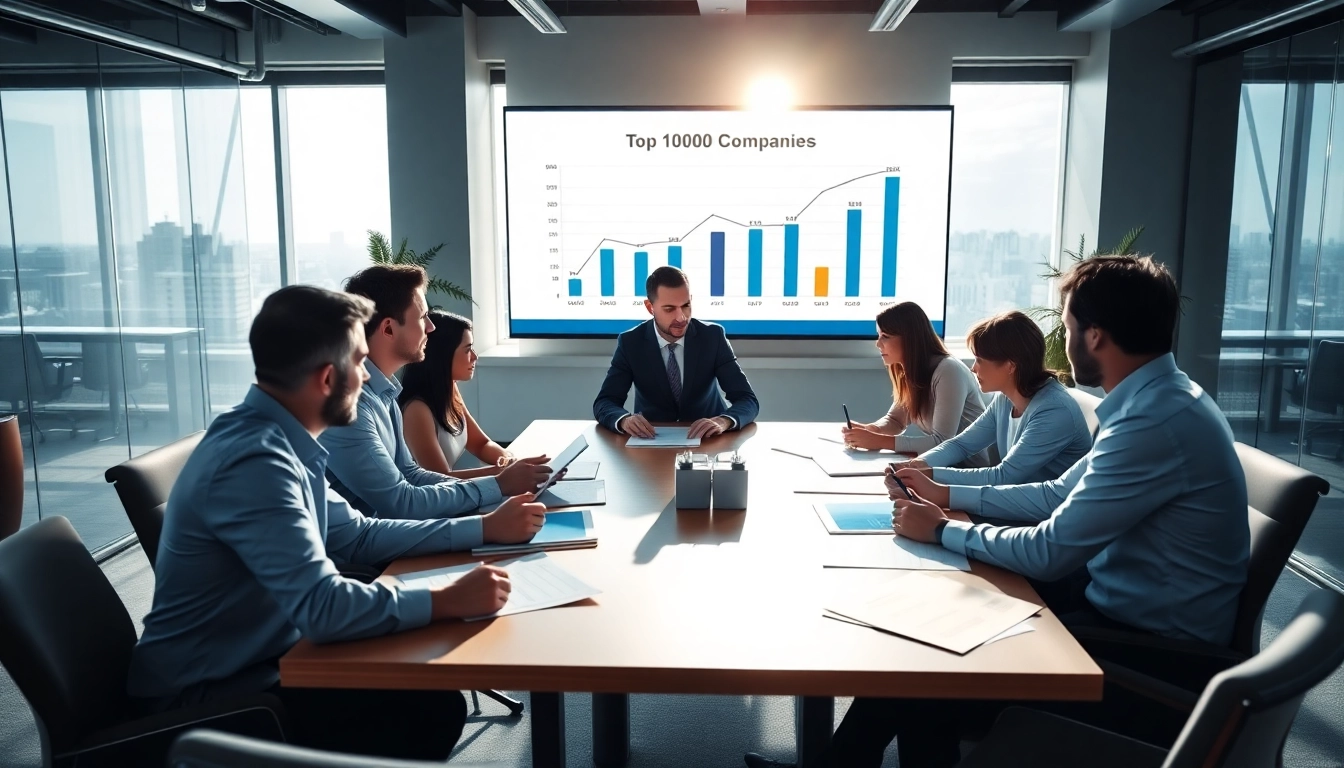 Visualize the top 10000 companies by businessabc with analysts discussing data insights.