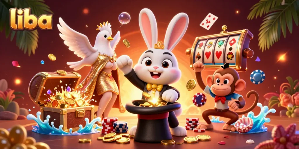 Engage in thrilling wins at liba's dynamic casino with magical elements and colorful gaming action.