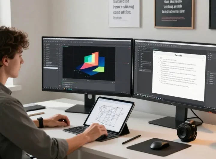 Efficient usage of 截图软件下载 in a modern workspace with screens showing Snipaste features.