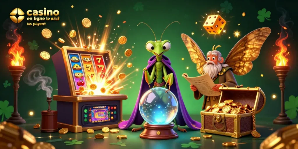 Découvrez le casino en ligne le plus rémunérateur avec une scène de jeux captivante, une machine à sous et des personnages fantastiques.